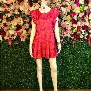 Free People Electric Posie Cut out Satin Dress Size 2 NWOT